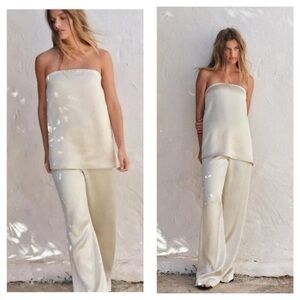 Zara Cream Satin Set